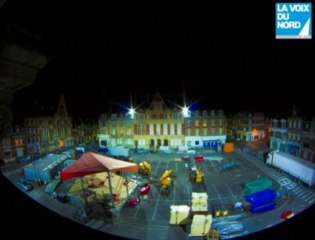 Démontage du Pompidou mobile à Cambrai en time lapse