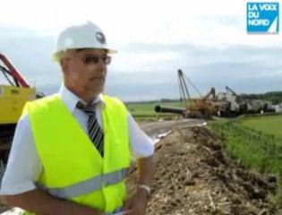 Audomarois - Sur le chantier d'un gazoduc entre Pitgam et Nédon