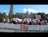 Lille : manifestation contre l'implantation d'un camp de Roms à Cysoing