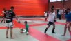 Pérenchies : exercices de corps à corps lors de l'entraînement de la Team Duman