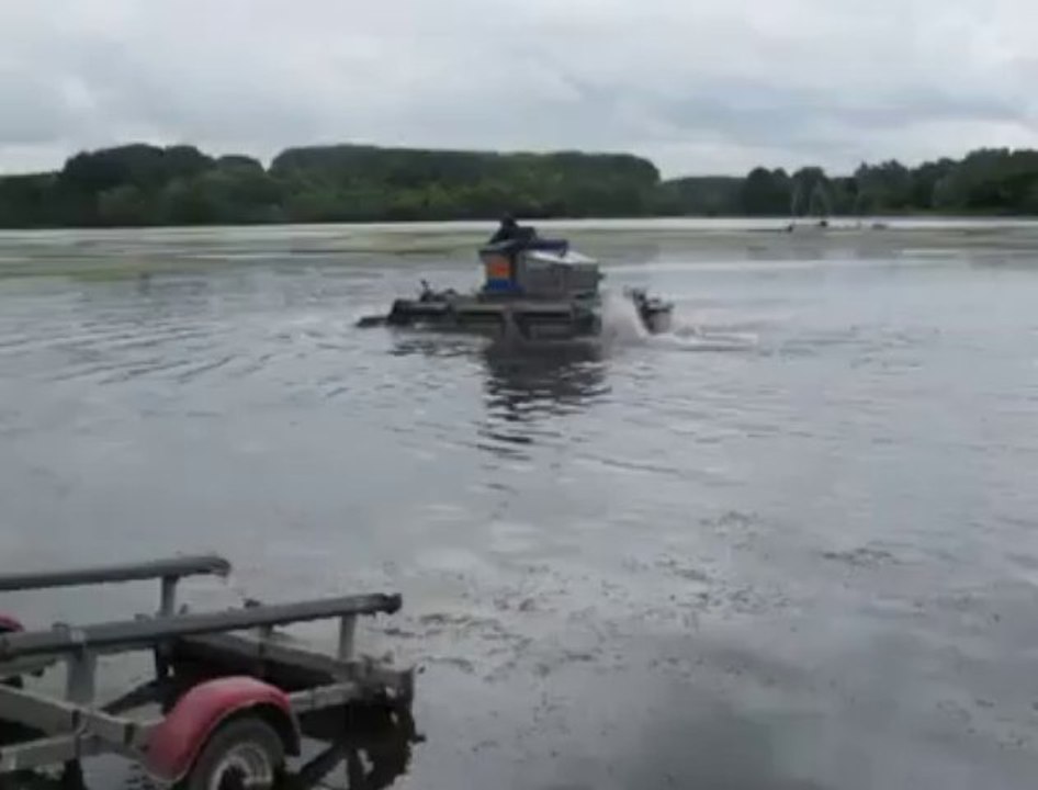 Lac du Héron à Villeneuve-d'Ascq : éradication des algues