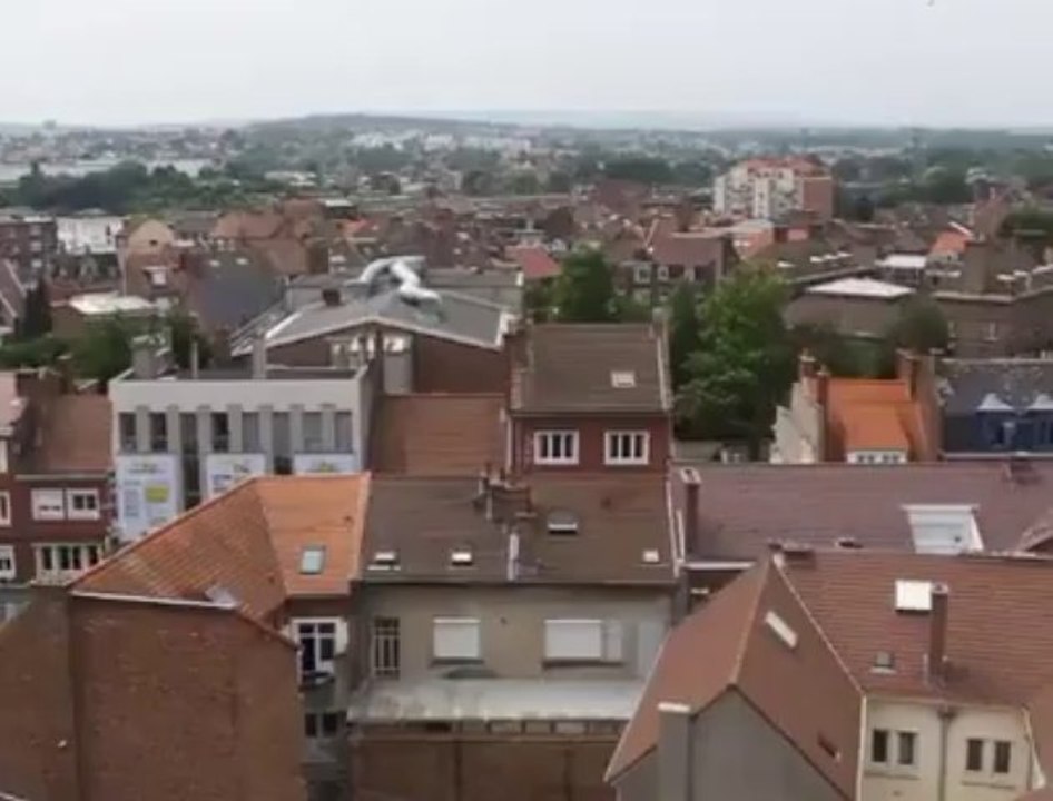 La ville de Lens vue du haut de l'hôtel de ville