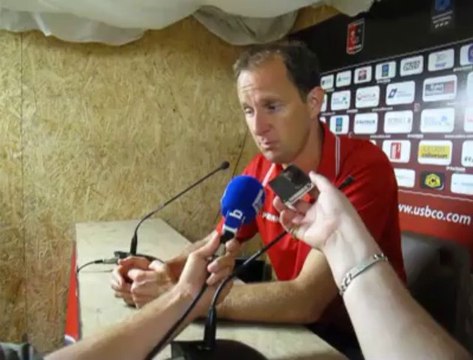 Réaction de Stéphane Le Mignan, coach de l'USBCO, après la défaite contre Créteil