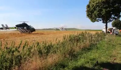 Bours : accident de la route, blessés héliportés