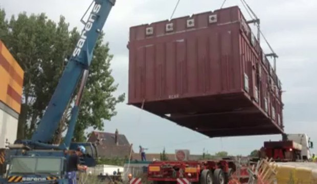 Marquette-lez-Lille Arrivée de sécheurs de la station d'épuration