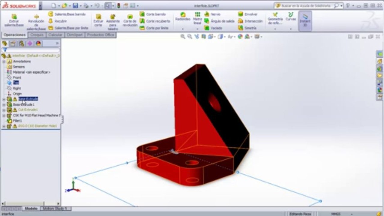 Interfície del SolidWorks