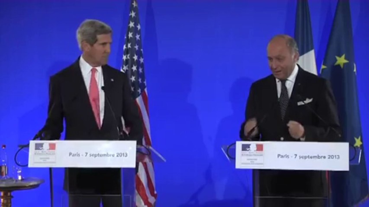Conference de presse de Laurent Fabius et John Kerry (07-09-2013) 2eme partie