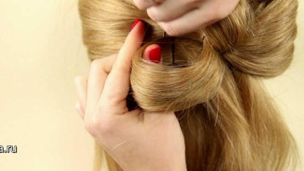 Бант из волос (вариант 1)