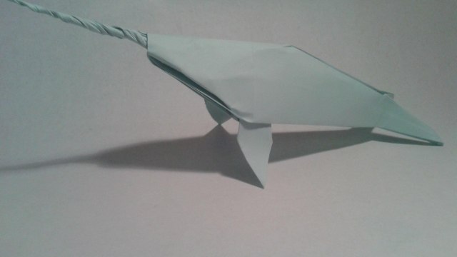 Origami - How to make an origami narwhal (Origami instructions)
