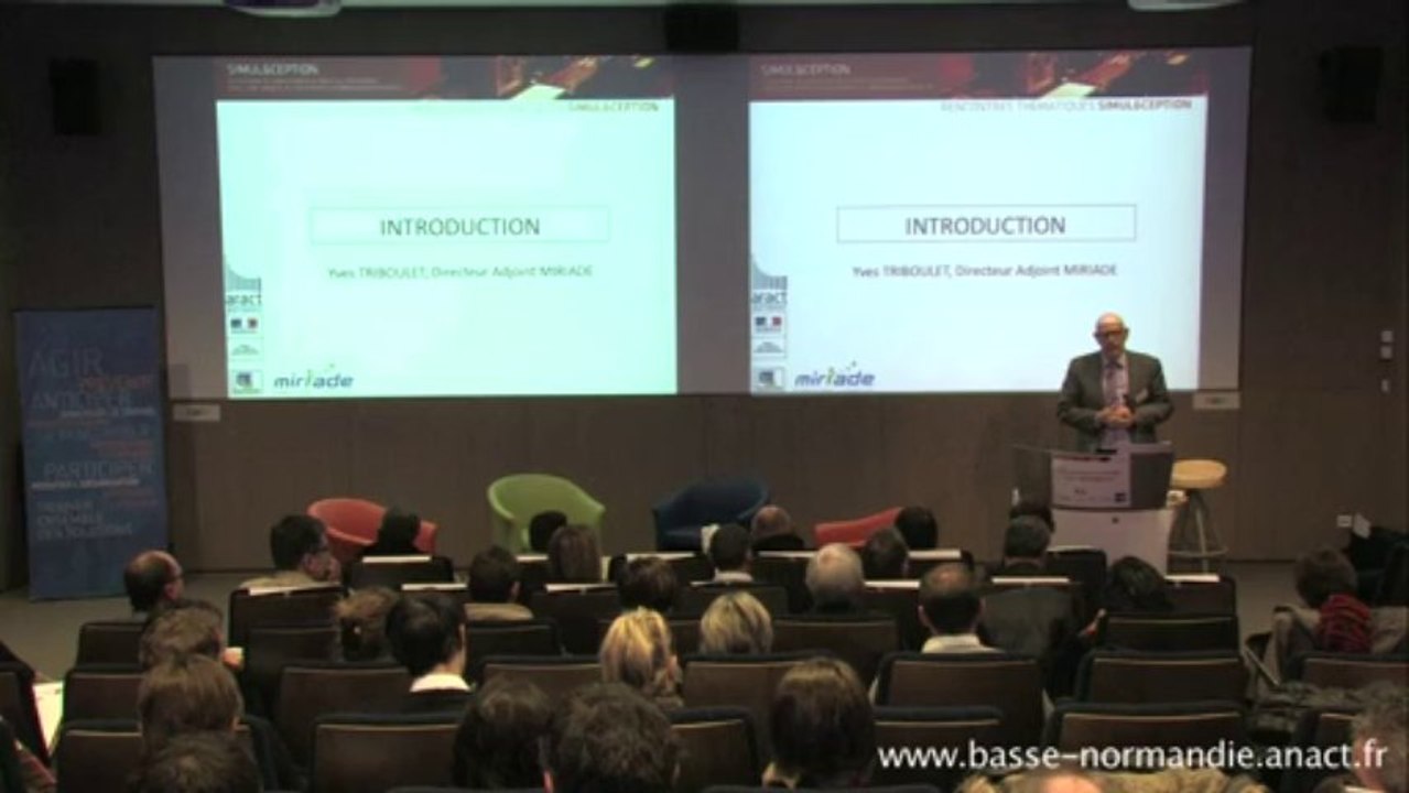 COLLOQUE SIMUL&CEPTION Présentation de Mr  Yves Triboulet MIRIADE