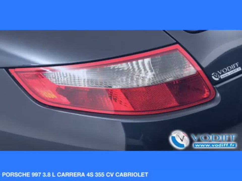 VODIFF : PORSCHE OCCASION ALSACE : PORSCHE 997 3.8 L CARRERA 4S 355 CV CABRIOLET