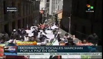 Grupos sociales marchan en Bolivia contra ataque a Siria de EE.UU.