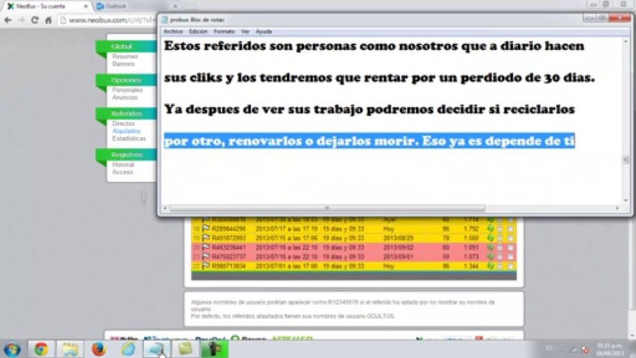 Como Ganar En Internet Hasta $50 Diarios Sin Invertir Nada Con 'Neobux' PTC Confiable 2013 HD