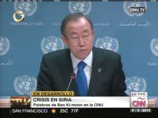 Ban Ki-moon estudia pedir al Consejo que inste a Siria a destruir las armas químicas