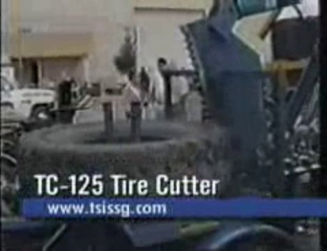 TC-125 cutting up Tractor Tires TC-125 from All Tire Supply