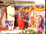 CM Kiran performs Ganesha puja at Camp office