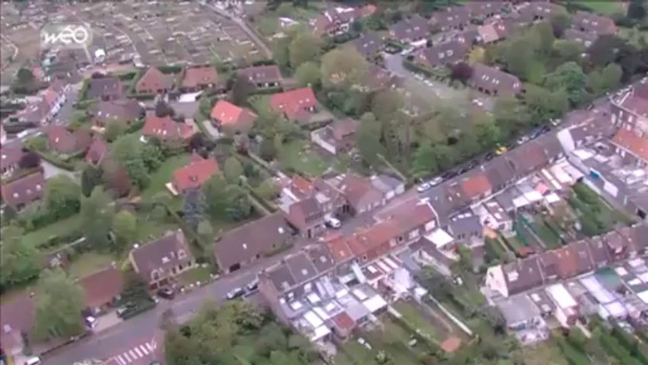 Vue du ciel en montgolfière