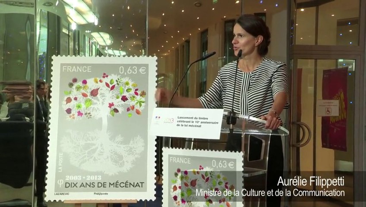 Lancement du timbre célébrant le 10ème anniversaire de la loi Mécénat