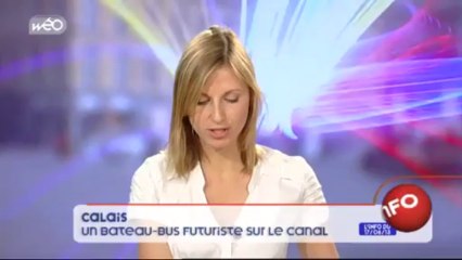 Calais : un bateau-bus futuriste sur le canal