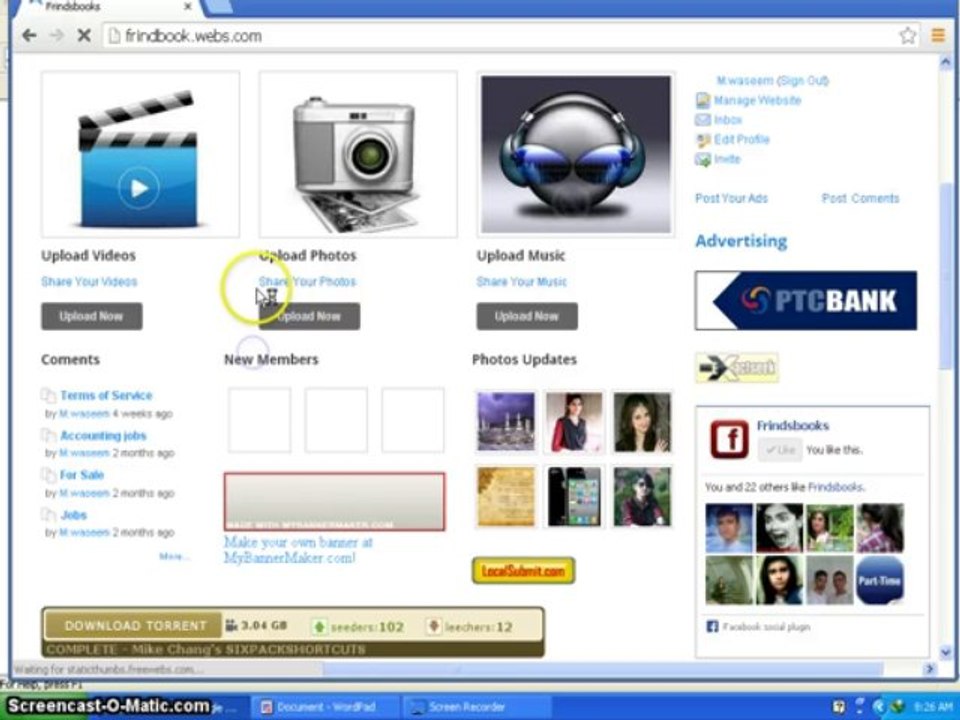 photo uploading