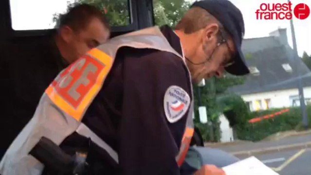 Contrôle des cars scolaires - Lannion ce matin
