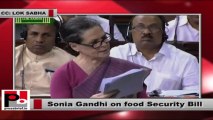 Sonia Gandhi in Lok Sabha: Food Bill is a big message; seeks support of all to pass it