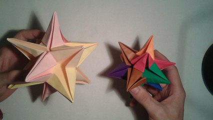 Origami - How to make the origami omega star (3D)