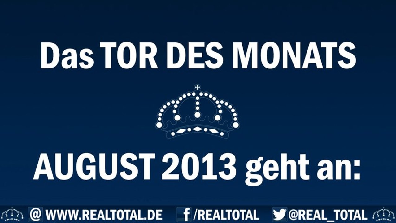 Cristiano Ronaldo schießt das REAL TOTAL-Tor des Monats August!