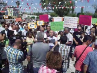 Manavgat'ta HES karşıtı eylem