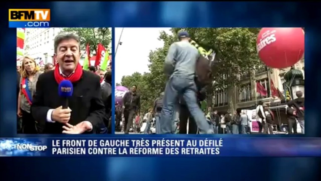 Manifestation contre une "réforme des retraites injuste" selon Mélenchon - 10/09