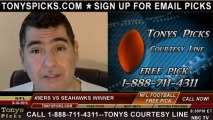 Seattle Seahawks vs. San Francisco 49ers Pick Prediction NFL Pro Football Odds Preview 9-15-2013