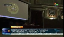 España: se manifiestan contra posible ataque de EE.UU. a Siria
