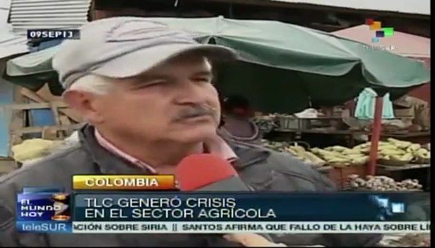 Colombia: tratados de libre comercio afectan economía de productores