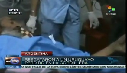 Autoridades argentinas rescatan a uruguayo perdido en los Andes
