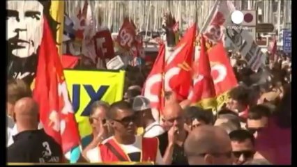 Thousands protest in France over pension reforms
