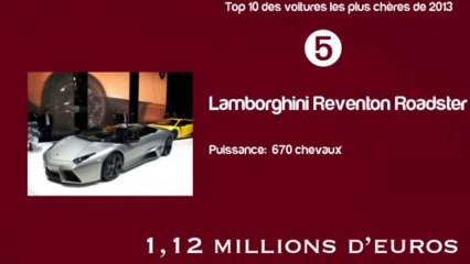 Top 10 des voitures les plus chères de 2013
