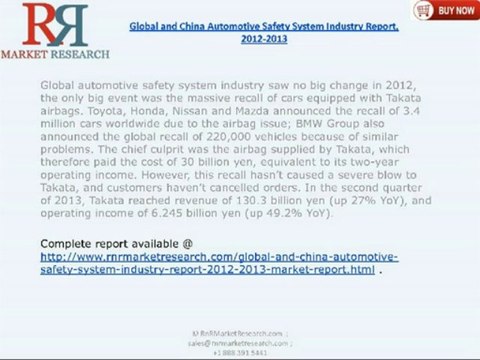 RnRMR: Global and China Automotive Safety System Industry
