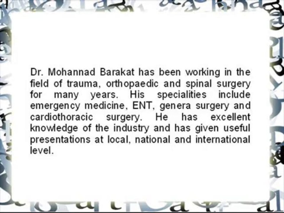 Dr. Mohannad Barakat Has Performed Surgeries With Great Success