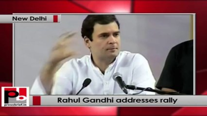 Rahul Gandhi speaks at the function to confer freehold rights in 45 resettlement Delhi colonies