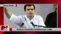 Rahul Gandhi addresses the function t o award freehold rights in 45 Delhi resettlement colonies