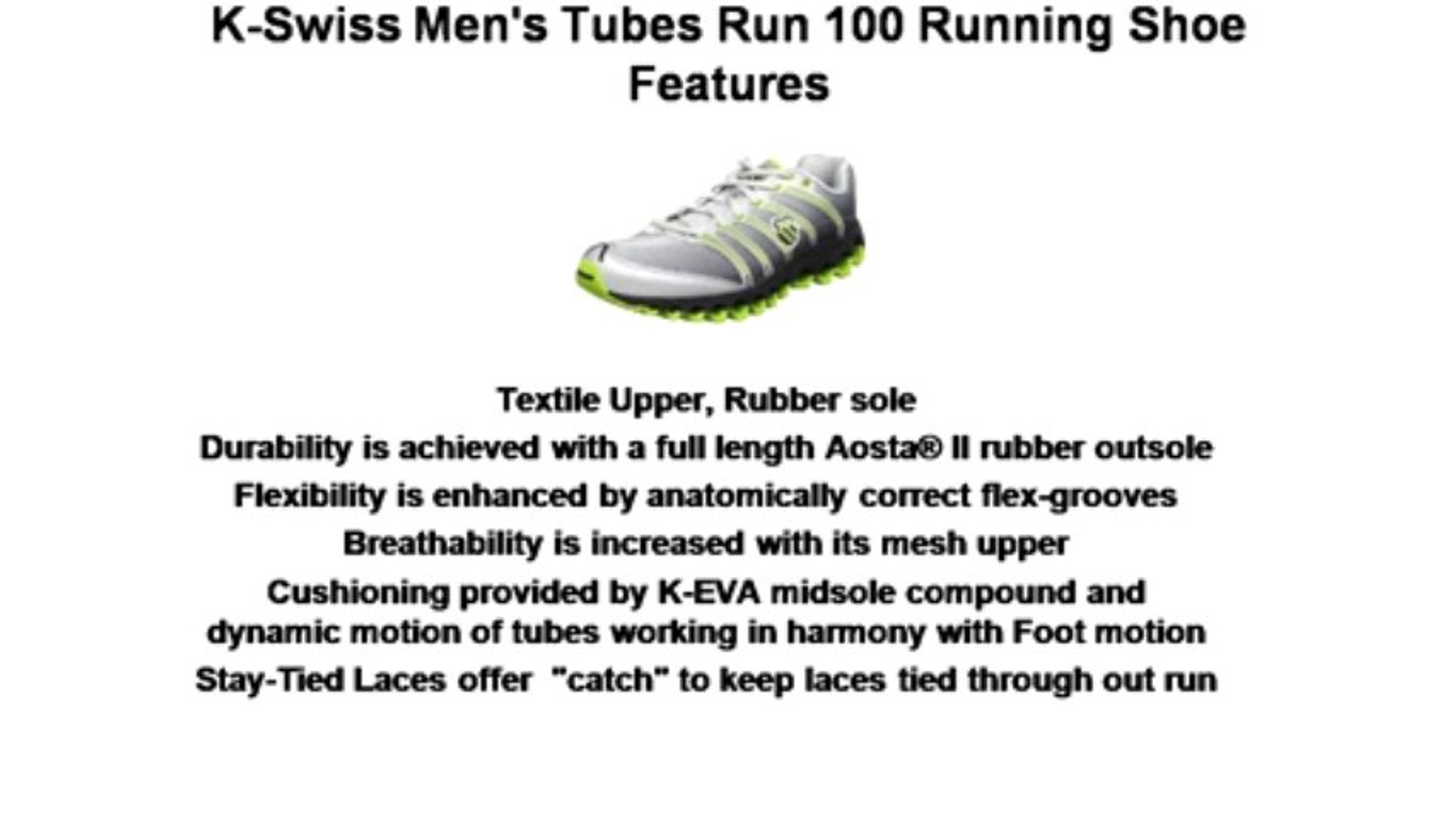 k swiss tubes run 100 mens