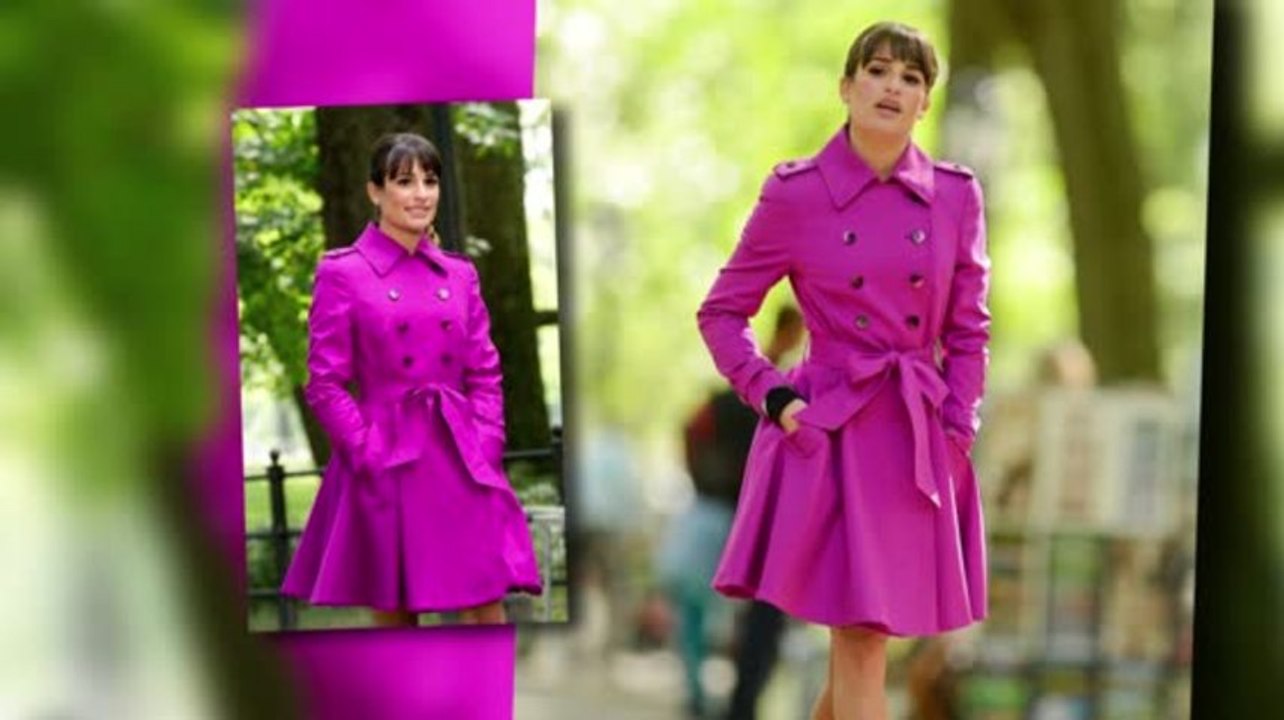 Lea Michele in pinkem Mantel