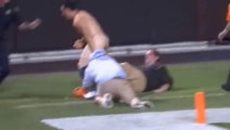 Streaker at Browns vs. Lions game gets Sacked! Violent!