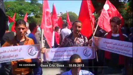 Скачать видео: Gaza: manifestation de solidarité avec... - no comment