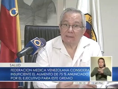 Federación Médica Venezolana: Aumento de salario de 75% es necesario pero insuficiente