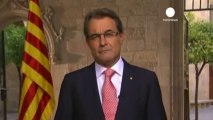 Catalogna, catena umana chiede referendum su indipendenza