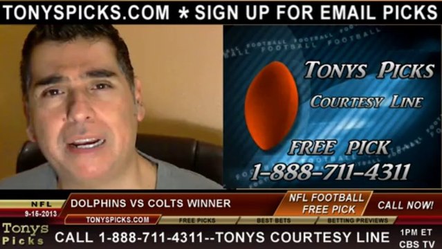 Indianapolis Colts vs. Miami Dolphins Pick Prediction NFL Pro Football Odds Preview 9-15-2013