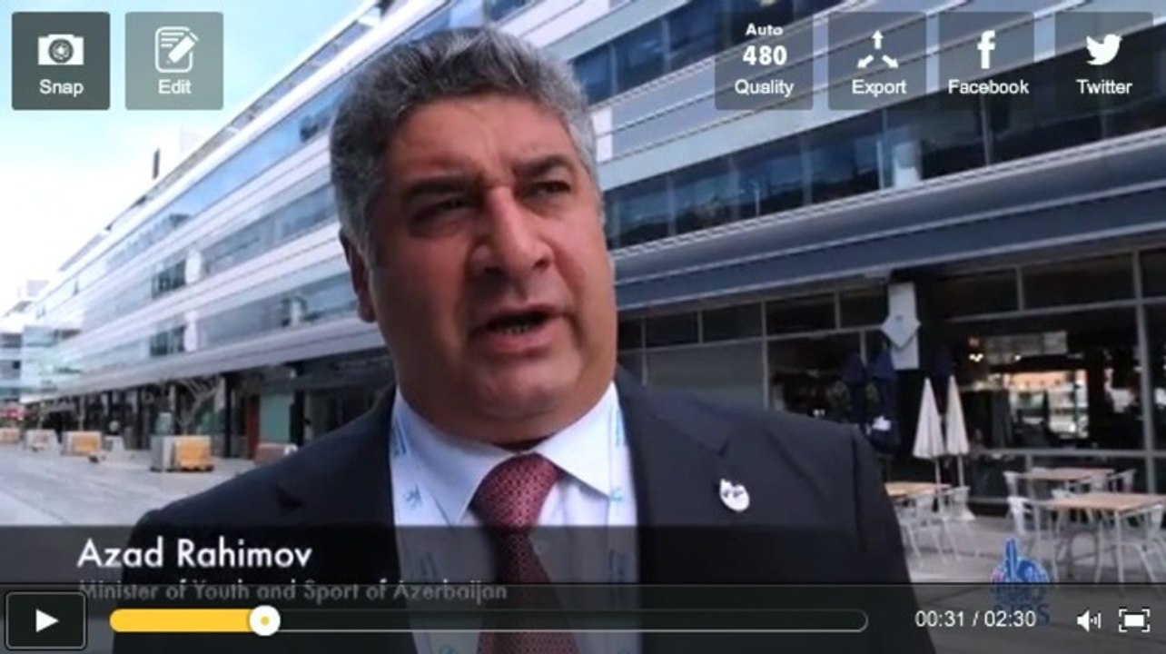 Minister Rahimov: "Azerbaijan is looking forward for AIPS Congress 2014"