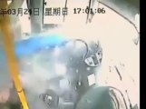 Bus driver Almost killed by metal bar. Violent and impressive video!