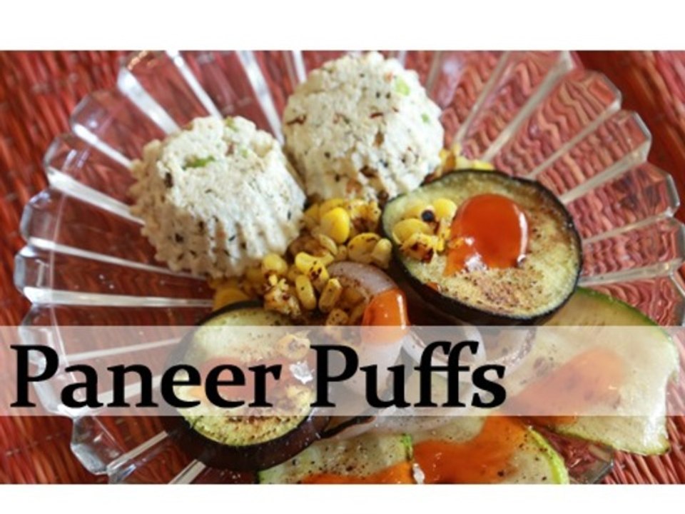 Paneer Puffs with Grilled Salad - Quick and Easy Recipe By Annuradha Toshniwal [HD]